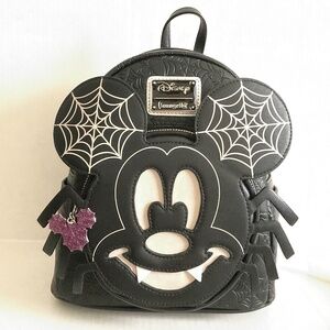 Loungefly Halloween Mickey Spider Backpack Glows in the Dark